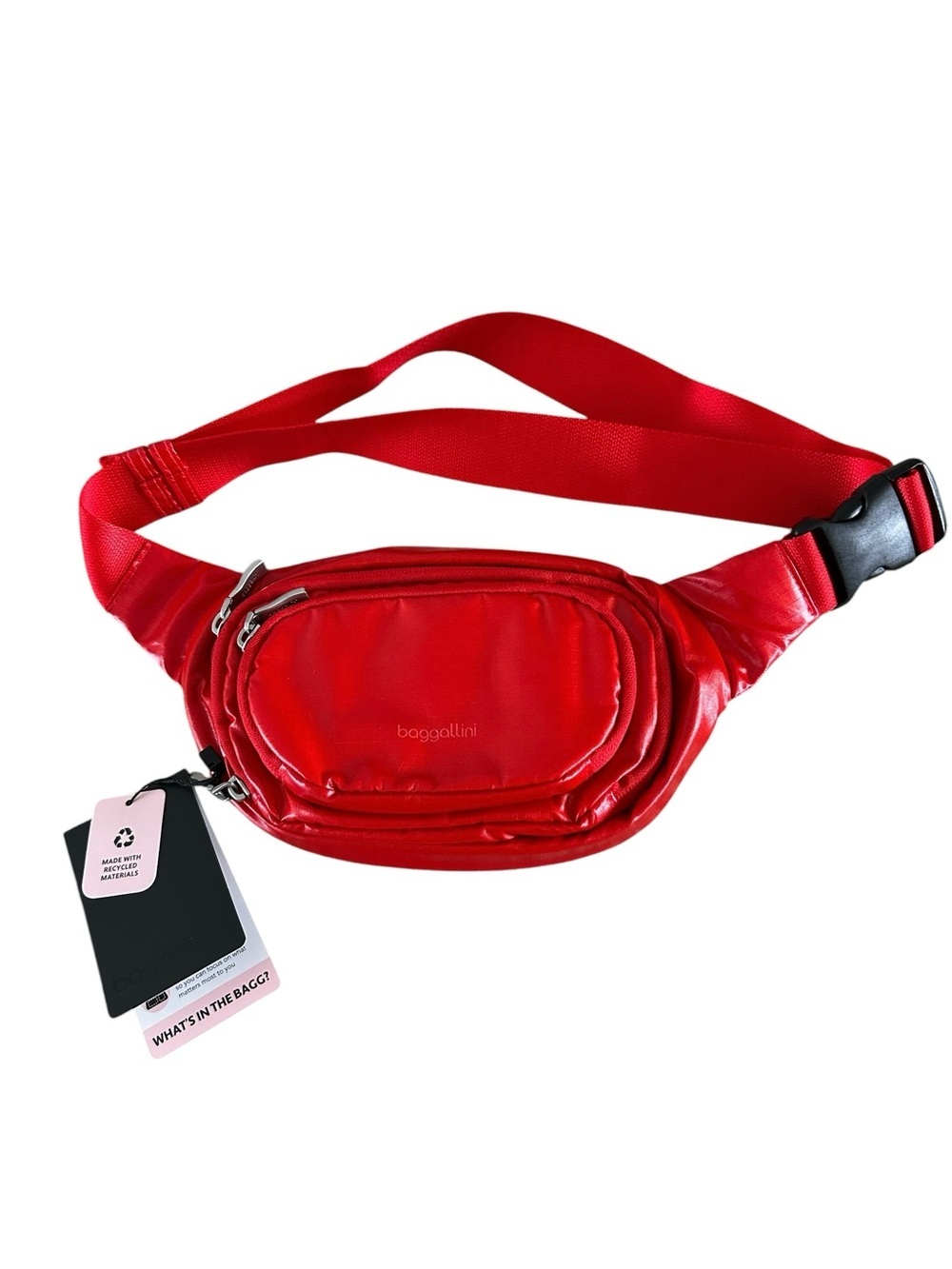 Baggallini On the Go Belt Bag Waist Pack, Red, NWT